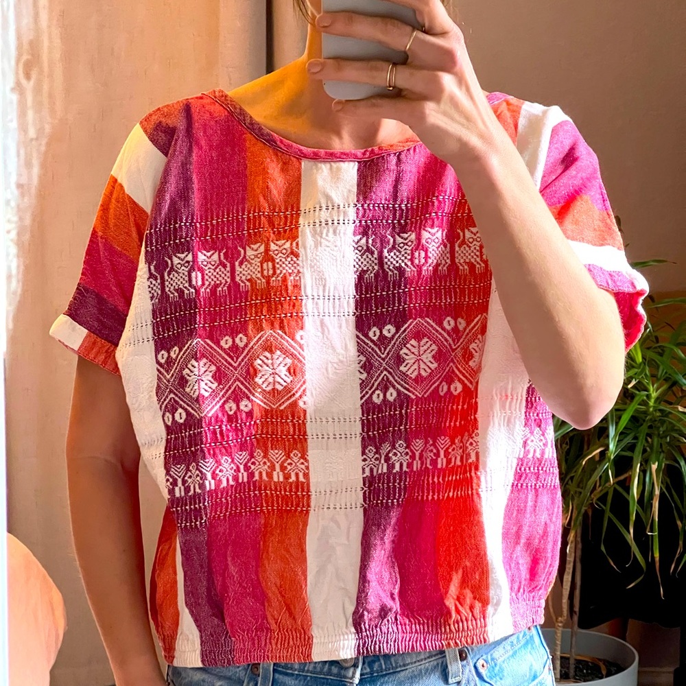 Vintage cotton woven top